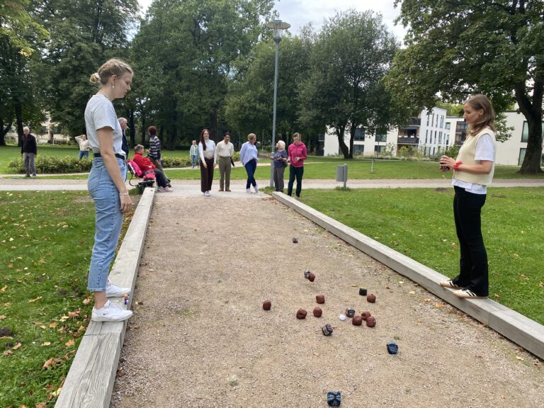 Boccia Spiel beim Dankeschön-Tag
